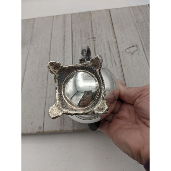 Silverplate Footed Creamer Pitcher 3" - Picture 6 of 6